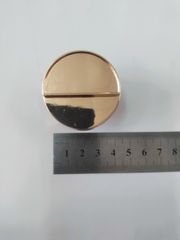 Mặt Khóa Túi Xách/Khóa Túi Xách/Khóa Túi/Phụ Kiện Khóa Kim Loại Cho Túi/Mặt Khóa Cặp-Túi-Clutch/Khóa Cài Handbag Turn Locks/ handbag Twist Lock/Mặt Khóa Tròn FS Một Nửa Mặt Phối Da Kích Thước 42mm Mạ Bóng Đẹp Phụ Kiện Làm Túi Xách - Màu Vàng