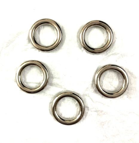 Khoen/Dring/Oring/Khoen Dring D-ring DIY handbag wallet/rectangle ring XN Hình tròn Lọt lòng 15mm Phụ kiện làm balo túi xách - Màu Bạc