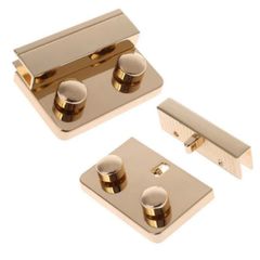 Mặt Khóa Túi Xách/Khóa Túi Xách/Khóa Túi/Phụ Kiện Khóa Kim Loại Cho Túi/Mặt Khóa Cặp-Túi-Clutch/Khóa Cài/handbag Twist Lock/Mặt Khóa Túi FS 2 Nút Tròn Kích Thước 43mm Bóng Đẹp Hợp Kim Không Gỉ Phụ Kiện Làm Túi Xách Phân Khúc Trung Cao Cấp - Vàng 18K