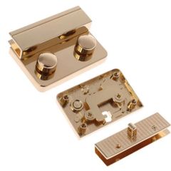 Mặt Khóa Túi Xách/Khóa Túi Xách/Khóa Túi/Phụ Kiện Khóa Kim Loại Cho Túi/Mặt Khóa Cặp-Túi-Clutch/Khóa Cài/handbag Twist Lock/Mặt Khóa Túi FS 2 Nút Tròn Kích Thước 43mm Bóng Đẹp Hợp Kim Không Gỉ Phụ Kiện Làm Túi Xách Phân Khúc Trung Cao Cấp - Vàng 18K
