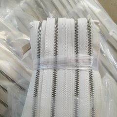 Dây Khóa Kéo/Dây Kéo Khóa Túi/Khóa Kéo Kim loại/Dây Kéo/Zipper/ Zipper Pullers Slider For Leather Bags Wallet Màu Trắng (G102) SH Răng 5 Kim Loại Bản 32mm Hợp Kim Không Gỉ Kéo Hai Chiều Phụ Kiện Làm Ba Lô Túi Xách Hàng Phổ Thông - Răng Trắng