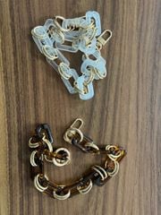 Dây xích metal shoulder strap iron chain belt for bag/ Golden Metal Chains For Purse Strap Chain with Clasp/Xích Fs Mã Lão Dài 45Cm Có Móc Chó 2 Đầu-Màu Nâu