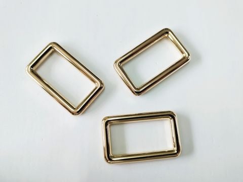 Khoen/Dring/Oring/Khoen Dring D-ring DIY handbag wallet/rectangle ring WL Hình chữ nhật Lọt lòng 50mm Phụ kiện làm balo túi xách Phân khúc Cao cấp - Màu Vàng 18K