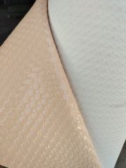 Da PVC/PU Đan JT Dày 1.0mm Làm Giày Dép Ba Lô Túi Xách Chống Thấm Nước Chống Xước Tốt - Màu Be