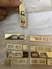 Mặt Khóa Túi Xách/Khóa Túi Xách/Khóa Túi/Phụ Kiện Khóa Kim Loại Cho Túi/Mặt Khóa Cặp-Túi-Clutch/Khóa Cài/handbag Twist Lock/Mặt Khoá WL Cài 2 Nấc Kích Thước 60mm Mạ Bóng Đẹp Hợp Kim Không Gỉ Phụ Kiện Làm Túi Xách Phân Khúc Cao Cấp - Màu Vàng 18K