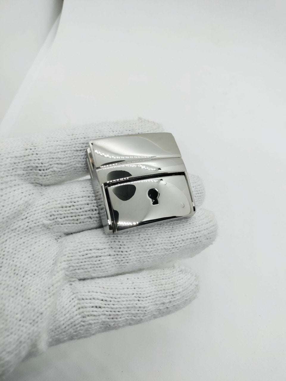 Mặt Khóa Túi Xách/Khóa Túi Xách/Khóa Túi/Phụ Kiện Khóa Kim Loại Cho Túi/Mặt Khóa Cặp-Túi-Clutch/Khóa Cài/handbag Twist Lock/Mặt Khóa Cài XX Kích Thước 43x43mm Hợp Kim Không Gỉ Mạ Bóng Đẹp Làm Cặp Da Nam Cao Cấp - Màu Bạc