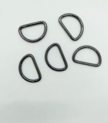 Khoen/Dring/Oring/Khoen Dring D-ring DIY handbag wallet/rectangle ring/Khoen D FS bán nguyệt 25mm - Hun Đen