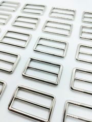 Khoen Tăng giảm/Khoen Chỉnh dây/Tăng giảm/Cầu ngang Tri-Glide Slide For Bag Straps, Rifle Slings, DogCollars/Adjustable Slide Buckles/ Tri Glide FS Hình chữ nhật Lọt lòng 38mm Phụ kiện làm balo túi xách Phân khúc Trung cấp - Màu Bạc