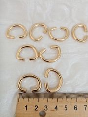 Khoen/Dring/Oring/Khoen Dring D-ring DIY handbag wallet/rectangle ring XN Hình bán nguyệt Lọt lòng 20mm Phụ kiện làm balo túi xách - Màu Vàng 18K