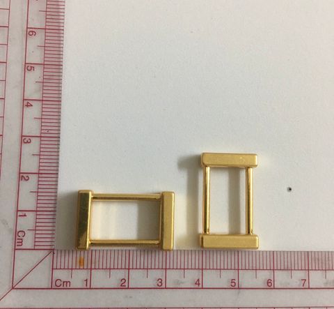 Khoen/Dring/Oring/Khoen Dring D-ring DIY handbag wallet/rectangle ring XN Hình chữ nhật Lọt lòng 20mm Phụ kiện làm balo túi xách - Màu Vàng 24K