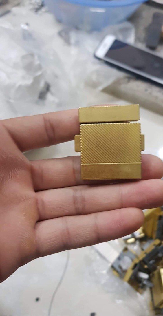 Mặt Khóa Túi Xách/Khóa Túi Xách/Khóa Túi/Phụ Kiện Khóa Kim Loại Cho Túi/Mặt Khóa Cặp-Túi-Clutch/Khóa Cài Handbag Turn Locks/ handbag Twist Lock/Mặt Khóa Sập FS Bề Mặt Xước Kích Thước 45mm Phụ Kiện Làm Túi Xách - Màu Vàng Cổ