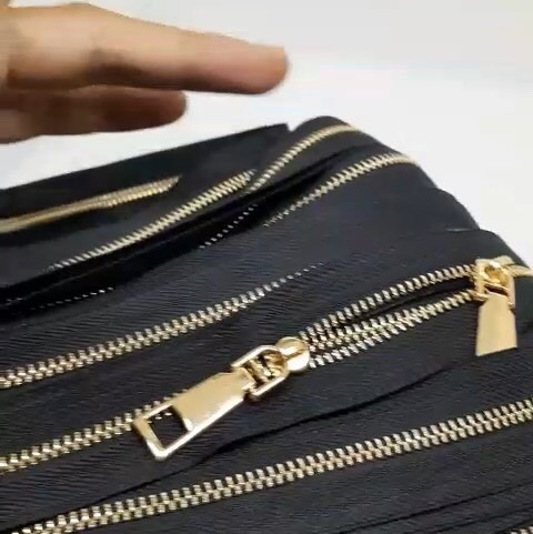 Dây Khóa Kéo/Dây Kéo Khóa Túi/Khóa Kéo Kim loại/Dây Kéo/Zipper/ Zipper Pullers Slider For Leather Bags Wallet Màu Đen SH Răng 3 Kim Loại Bản 30mm Hợp Kim Không Gỉ Kéo Hai Chiều Phụ Kiện Làm Ba Lô Túi Xách Hàng Cao Cấp - Răng Vàng