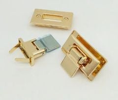 Mặt Khóa Túi Xách/Khóa Túi Xách/Khóa Túi/Phụ Kiện Khóa Kim Loại Cho Túi/Mặt Khóa Cặp-Túi-Clutch/Khóa Cài/handbag Twist Lock/Mặt Khóa FS Chữ Nhật Kích Thước 35mm Mạ Bóng Đẹp Hợp Kim Không Gỉ Phụ Kiện Làm Túi Xách Hàng Trung Cao Cấp - Màu Hun Đen