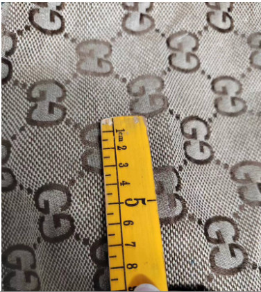 Vải Gucci JT Chữ Cỡ Trung 2.3x3.5 cm Làm Giày Dép Túi Xách Phụ Kiện Thời Trang - Màu Nâu