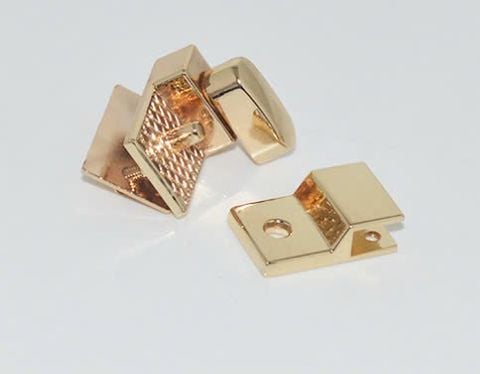 Mặt Khóa Túi Xách/Khóa Túi Xách/Khóa Túi/Phụ Kiện Khóa Kim Loại Cho Túi/Mặt Khóa Cặp-Túi-Clutch/Khóa Cài/handbag Twist Lock/Mặt Khoá WL Kích Thước 15mm Hợp Kim Không Gỉ Mạ Bóng Đẹp Phụ Kiện Làm Túi Xách Phân Khúc Cao Cấp - Màu Vàng