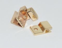 Mặt Khóa Túi Xách/Khóa Túi Xách/Khóa Túi/Phụ Kiện Khóa Kim Loại Cho Túi/Mặt Khóa Cặp-Túi-Clutch/Khóa Cài/handbag Twist Lock/Mặt Khoá WL Kích Thước 15mm Hợp Kim Không Gỉ Mạ Bóng Đẹp Phụ Kiện Làm Túi Xách Phân Khúc Cao Cấp - Màu Vàng