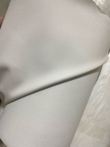 Da PVC/PU Hermes FS Dày 0.8mm Khổ 1.4m Dùng Làm Giày Dép Dép Chữ H Ba Lô Túi Xách No 46- Màu Trắng Ngà