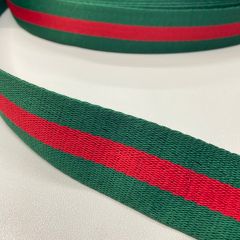 Dây đai TKK có sọc đỏ bản 38mm dệt xương cá bóng đẹp dùng làm giày dép túi xách phụ kiện thú cưng phụ kiện phòng tập thể thao