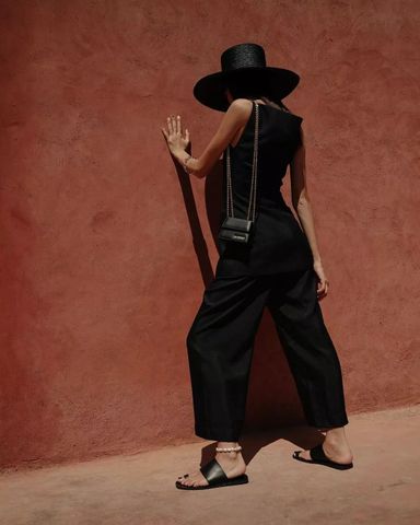 Da PVC/PU FS Vân Mịn Dày 0.8mm Làm Giày Dép Ba Lô Túi Xách Chống Thấm Nước Chống Xước Tốt - Màu Đen