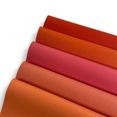 Da PVC/PU Hermes FS Dày 1.0-1.1mm Khổ 1.4m Dùng Làm Giày Dép Dép Chữ H Ba Lô Túi Xách -  Đỏ Cam