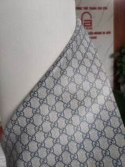 Da PVC/PU Chữ Gucci Màu Xanh Dương JT Khổ 1.4m Dày 1.1mm Dùng Làm Giày Dép Ba Lô Túi Xách Chống Thấm Nước Chống Xước Tốt Dòng Trung cao - Màu Xanh Than