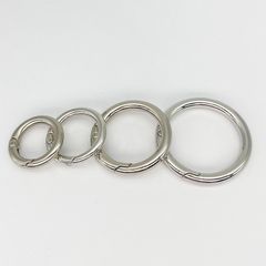 Khoen/Dring/Oring/Khoen Dring D-ring DIY handbag wallet/rectangle ring Mở FS Hình tròn Lọt lòng 25mm Dày 4.5mm Phụ kiện làm balo túi xách Phân khúc Trung cấp - Màu Bạc