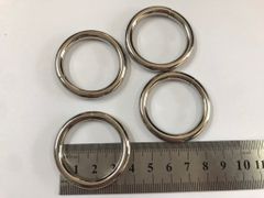 Khoen/Dring/Oring/Khoen Dring D-ring DIY handbag wallet/rectangle ring WL Hình tròn Đúc hở Lọt lòng 30mm Phụ kiện làm balo túi xách Phân khúc Cao cấp - Màu Bạc