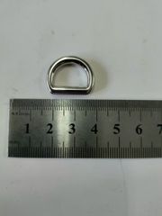 Khoen/Dring/Oring/Khoen Dring D-ring DIY handbag wallet/rectangle ring XN Hình bán nguyệt Lọt lòng 15mm Phụ kiện làm balo túi xách - Màu Bạc