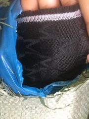 Vải Chữ M Fs- làm giày dép túi xách - Màu Đen