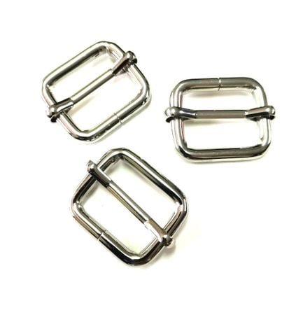 Khoen Tăng giảm/Khoen Chỉnh dây/Tăng giảm/Cầu ngang Tri-Glide Slide For Bag Straps, Rifle Slings, DogCollars/Adjustable Slide Buckles/ Tri Glide FS Hình chữ nhật Lọt lòng 25mm Phụ kiện làm balo túi xách Phân khúc Trung cấp - Màu Bạc