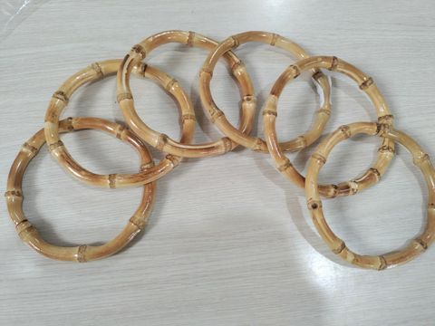 Tay cầm túi hình tròn - Làm bằng trúc thật hàng thủ công mỹ nghệ - đường kính 10cm - độ dày 1cm