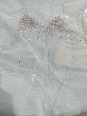 Mũ Giày Dép JT TPU Cao Cấp Gắn Đá Trang Trí Size 36-37- Màu Trắng