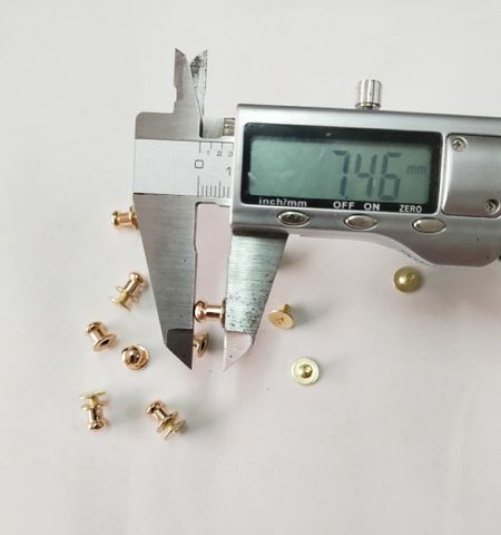 Nấm/ Đầu Ông Sư FS Đầu Tròn 6Mm - Cao 5mm-  Tổng Cao 8mm- Vàng 18K