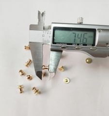 Nấm/ Đầu Ông Sư FS Đầu Tròn 6Mm - Cao 5mm-  Tổng Cao 8mm- Vàng 18K