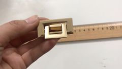 Mặt Khóa Túi Xách/Khóa Túi Xách/Khóa Túi/Phụ Kiện Khóa Kim Loại Cho Túi/Mặt Khóa Cặp-Túi-Clutch/Khóa Cài/handbag Twist Lock/Mặt Khóa Chanel Luồn Xích Kích Thước 40mm Hợp Kim Không Gỉ Mạ Bóng Đẹp Phụ Kiện Làm Túi Xách Phân Khúc Phổ Thông - Màu Vàng