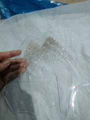 Mũ Giày Dép JT TPU Cao Cấp Gắn Đá Trang Trí Size 36-37- Màu Trắng