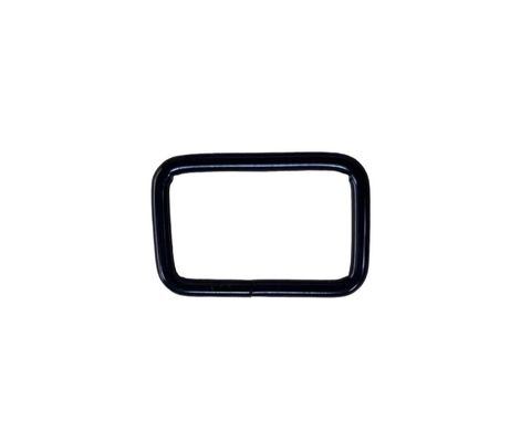 Khoen/Dring/Oring/Khoen Dring D-ring DIY handbag wallet/rectangle ring FS Hình chữ nhật Lọt lòng 32mm Mạ sơn tĩnh điện mờ đen Phụ kiện làm balo túi xách Phân khúc phổ thông - Màu Đen