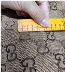 Vải Gucci JT Chữ Cỡ Trung 2.3x3.5 cm Làm Giày Dép Túi Xách Phụ Kiện Thời Trang - Màu Nâu