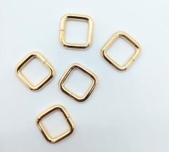 Khoen/Dring/Oring/Khoen Dring D-ring DIY handbag wallet/rectangle ring WL Hình vuông  Lọt lòng 20mm dày 4.5mm Phụ kiện làm balo túi xách Phân khúc Cao cấp- Màu Vàng 18K