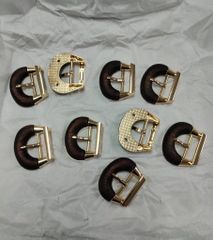 Mặt Khóa Túi Xách/Khóa Túi Xách/Khóa Túi/Phụ Kiện Khóa Kim Loại Cho Túi/Mặt Khóa Cặp-Túi-Clutch/Khóa Cài Handbag Turn Locks/ handbag Twist Lock/Mặt Khóa Kim FS Vân Gỗ Kích Thước 48x40mm Mạ Bóng Đẹp Hợp Kim Không Gỉ Phụ Kiện Làm Túi Xách - Màu Vàng