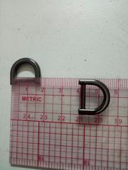 Khoen/Dring/Oring/Khoen Dring D-ring DIY handbag wallet/rectangle ring XN Hình bán nguyệt Lọt lòng 12mm Dày dặn Phụ kiện làm balo túi xách - Màu Hun đen