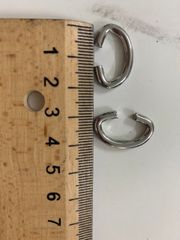 Khoen/Dring/Oring/Khoen Dring D-ring DIY handbag wallet/rectangle ring XN Hình bán nguyệt lọt lòng 20mm Phụ kiện làm balo túi xách - Màu Bạc