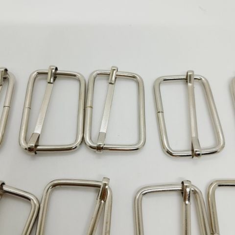 Khoen Tăng giảm/Khoen Chỉnh dây/Tăng giảm/Cầu ngang Tri-Glide Slide For Bag Straps, Rifle Slings, DogCollars/Adjustable Slide Buckles/ Tri Glide FS Hình chữ nhật Lọt lòng 32mm Dày 3.0mm Phụ kiện làm balo túi xách Phân khúc Phổ thông - Màu Bạc