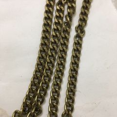 Dây xích metal shoulder strap iron chain belt for bag/ Golden Metal Chains For Purse Strap Chain with Clasp/ Xích 10Mm-Màu Đồng Giả Cổ-Nhẹ Xích Nhôm