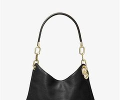 Dây xích metal shoulder strap iron chain belt for bag/ Golden Metal Chains For Purse Strap Chain with Clasp/Quai Xích Phối Da Bắt Vít XN Hàng Hãng Micheal Kors- Màu Vàng 18k