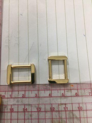Khoen/Dring/Oring/Khoen Dring D-ring DIY handbag wallet/rectangle ring XN Hình chữ nhật Lọt lòng 16mm Phụ kiện làm balo túi xách - Màu Vàng 18K