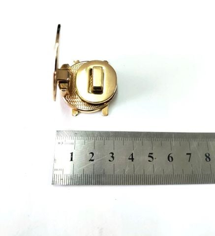 Mặt Khóa Túi Xách/Khóa Túi Xách/Khóa Túi/Phụ Kiện Khóa Kim Loại Cho Túi/Mặt Khóa Cặp-Túi-Clutch/Khóa Cài/handbag Twist Lock/Mặt Khóa Tròn FS Kích Thước 35mm Mạ Bóng Đẹp Hợp Kim Không Gỉ Phụ Kiện Làm Túi Xách Phân Khúc Trung Cao Cấp - Màu Vàng