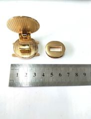 Mặt Khóa Túi Xách/Khóa Túi Xách/Khóa Túi/Phụ Kiện Khóa Kim Loại Cho Túi/Mặt Khóa Cặp-Túi-Clutch/Khóa Cài/handbag Twist Lock/Mặt Khóa Tròn FS Kích Thước 35mm Mạ Bóng Đẹp Hợp Kim Không Gỉ Phụ Kiện Làm Túi Xách Phân Khúc Trung Cao Cấp - Màu Vàng
