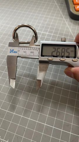 Khoen/Dring/Oring/Khoen Dring D-ring DIY handbag wallet/rectangle ring FS Hình bán nguyệt Lọt lòng 25mm Phụ kiện làm balo túi xách Phân khúc Phổ thông - Màu Bạc