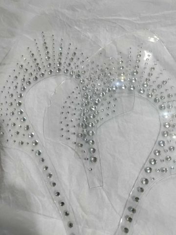 Mũ Giày Dép JT TPU Cao Cấp Gắn Đá Trang Trí Size 36-37- Màu Trắng